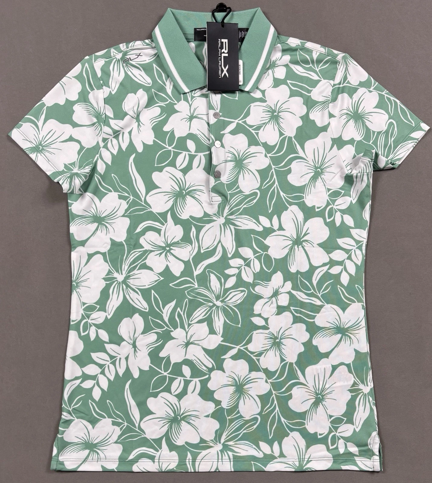 NWT RLX Ralph Lauren Golf Polo Shirt Tailored Fit Floral Women’s Sizes S-M-L