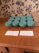 12-SAGE SPOONFULS BABY FOOD JARS GREEN LIDS-4 OZ NEW 