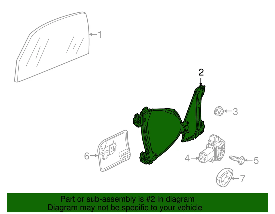 Regulador de ventana original Volkswagen 5C5-837-462-G Foto 2 de 2