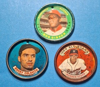 1964/65/71 SPAHN COLAVITO GINSON "HOLES" COINS/TOPPS (#2409)