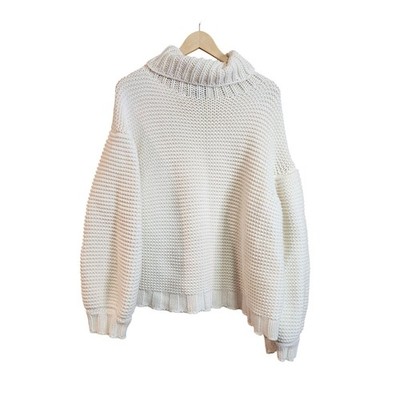 Rosae Paris Chunky Loose Knit Sweater Turtleneck Womens size 2