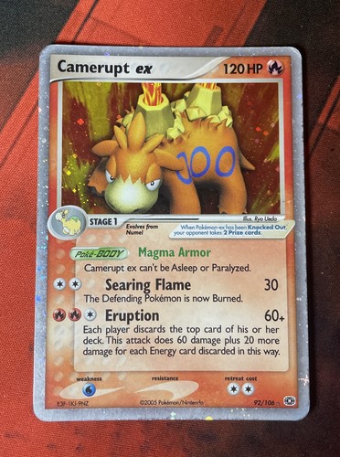 Camerupt EX 92/106 Pokemon 2005 - Ex Emerald - Holo Rare
