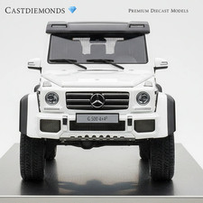 MERCEDES BENZ G500 4X4 2 GLOSS WHITE 1/18 MODEL CAR BY AUTOART 76316