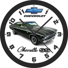1968-1969 Chevrolet Chevelle SS Fathom Green Wall Clock