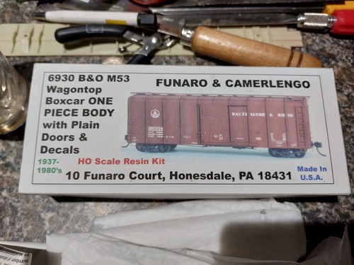 Funaro ho Resin Boxcar Bausatz. B&O Wagontop.