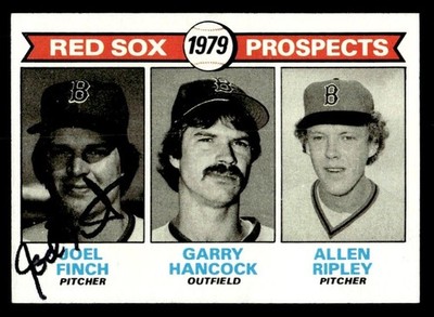 1979 Topps Baseball #702 Red Sox Prospects (Joel Finch) Signed Auto (no COA) *f1