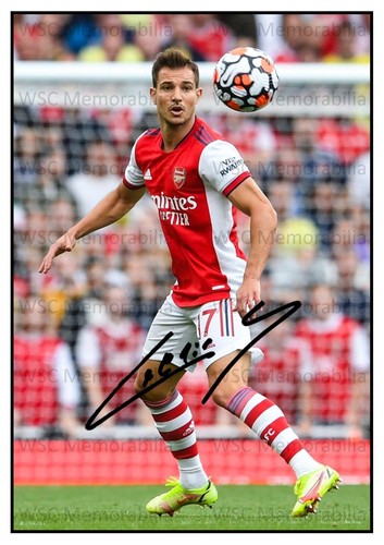 10895. Cedric Soares Signed Pictures A4 Prints Arsenal Fulham Southampton etc.
