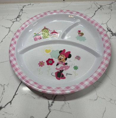 Vintage Minnie Mouse Plate {Vintage Disney Melmac Plastic Plate}Kids Eating Dish