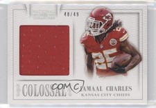 2013 Panini National Treasures Colossal Materials 48/49 Jamaal Charles #17 0b5