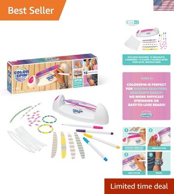 Make 15 Colorful Bracelets in Minutes: Colorspin Jewelry Making Kit for Kids