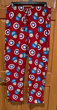 Marvel Comics Captain America Men's XL Red Sleep Lounge PJs Pajama Pants