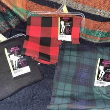 3 No boundaries ankle leggings juniors size L 11-13 plaid green plaid, red