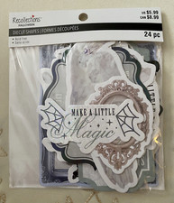 RECOLLECTIONS HAUNTED FOREST HALLOWEEN DIE CUT SHAPES 24 PC SPIDER SKULL SNAKE