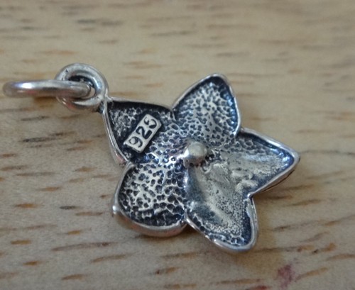 Sterling Silber 3D 17x15mm Plumeria Blume 5 Blütenblätter Charm - Bild 7 von 7