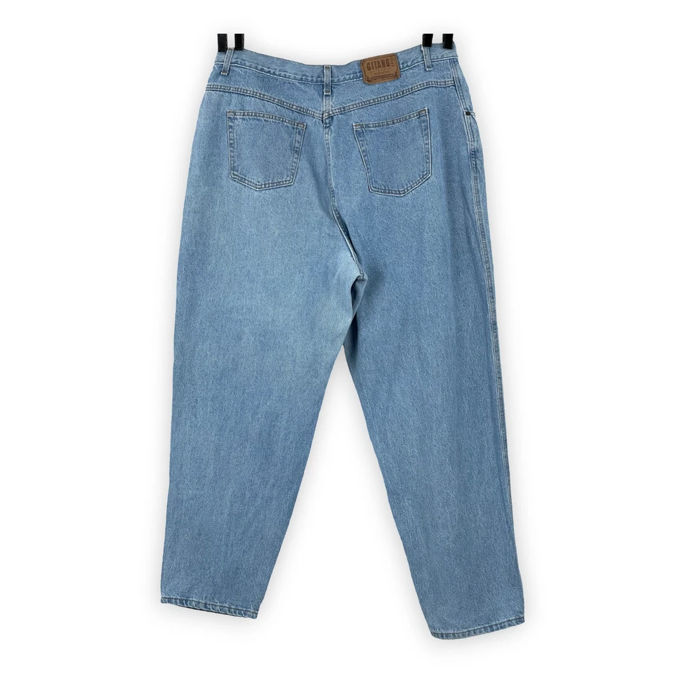 Jeans Gitano Vintage Talla 42x33 Alto Mamá Jeans Sueltos Pierna Cónica Años 80 Foto 2 de 4