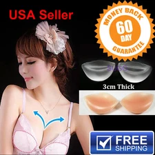 ""JUMBO"" Silicone Insert Pads Gel Push Up Bra Breast Enhancer Bikini Swimsuit