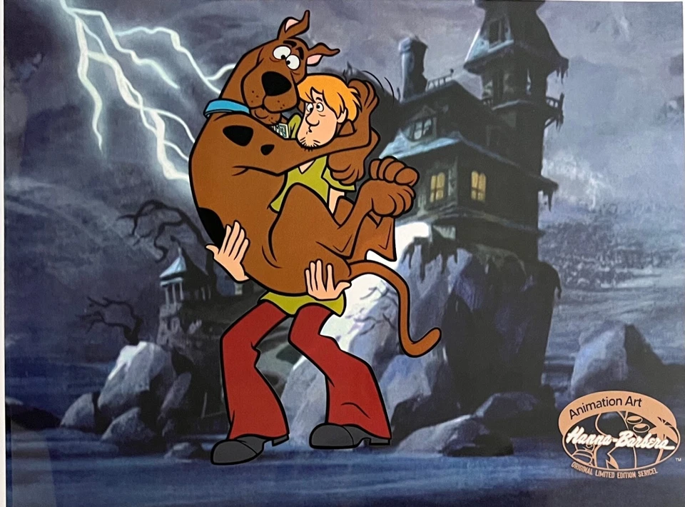 SCOOBY DOO Zoinks Sericel Animación Animación Arte Celular Hanna Barbera 11" x 14" Foto 4 de 4