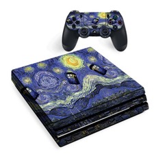 PS4 Pro Console Skins Decal Wrap ONLY - Tardis Starry Night