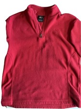 Starter Large Red Pull Over Quarter Zipper Fleece Youth