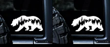 Bear Mountain White Vinyl Graphic Decal Car Truck Window Laptop Notebook