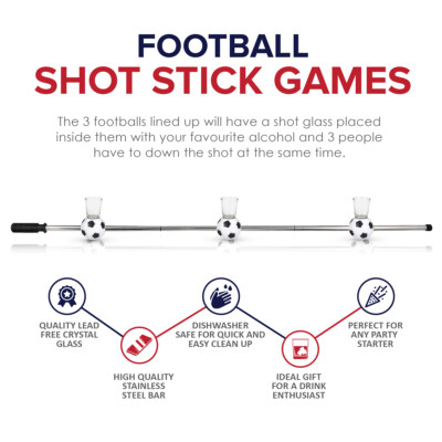 Fußball Schnapsglas Spiel Stick Erwachsene 3 oder 2 Spieler Party Nacht Bar 