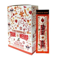 True Hemp TAMARIND Herbal Rolling Papers (Full Box of 25 Pouches/2 Per Pack)