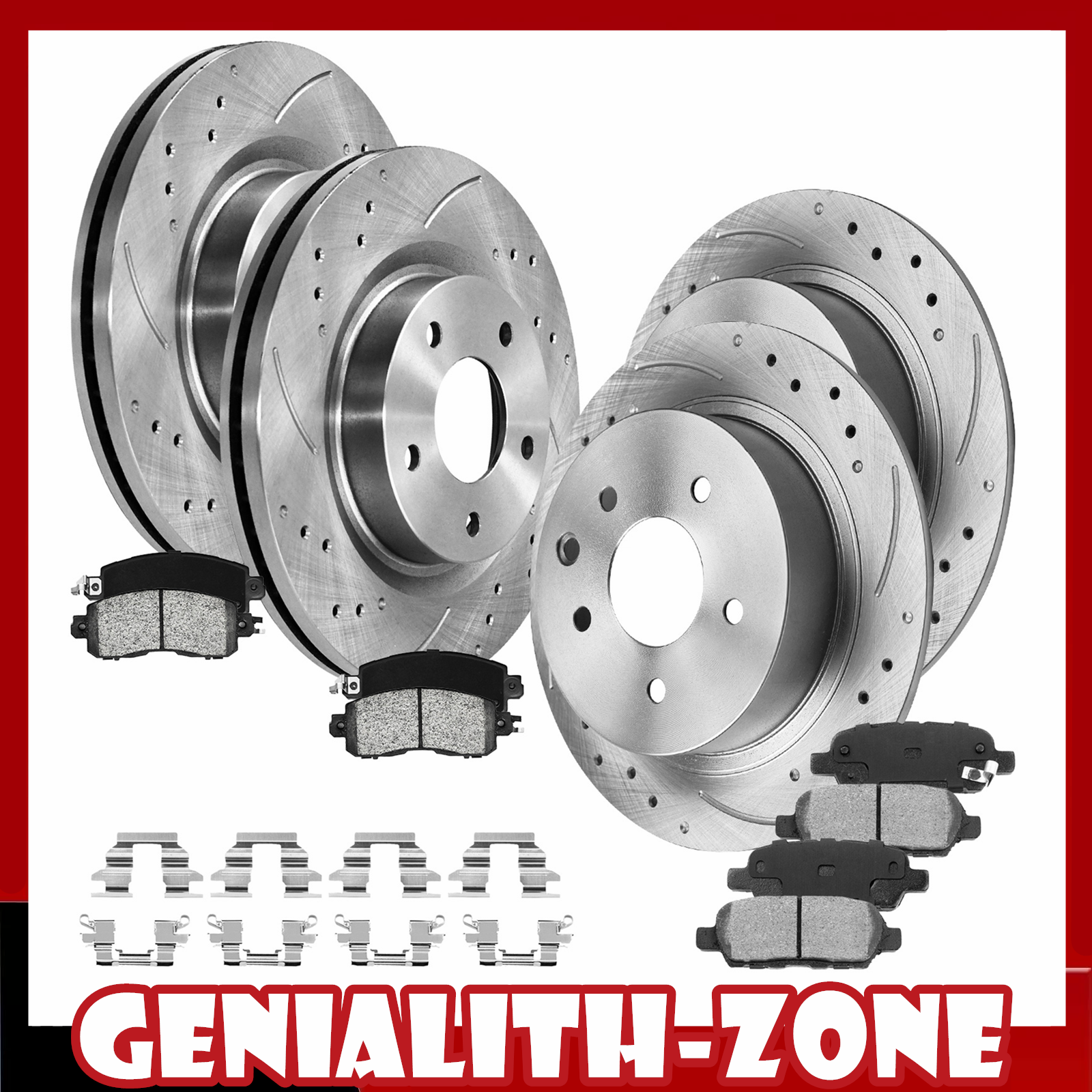 High-Performance Drilled Rotors & Ceramic Brake Pads for 2013-2023 Nissan Altima