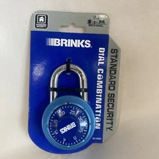 Brinks 154-49004 1-7/8" 47mm Anodized Aluminium Dial Combination Padlock Blue