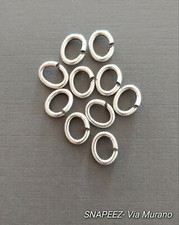 SNAPEEZ® II ULTRAPLATE® Silver Moonlight Oval Open Jump Ring 10x8mm. Made in USA