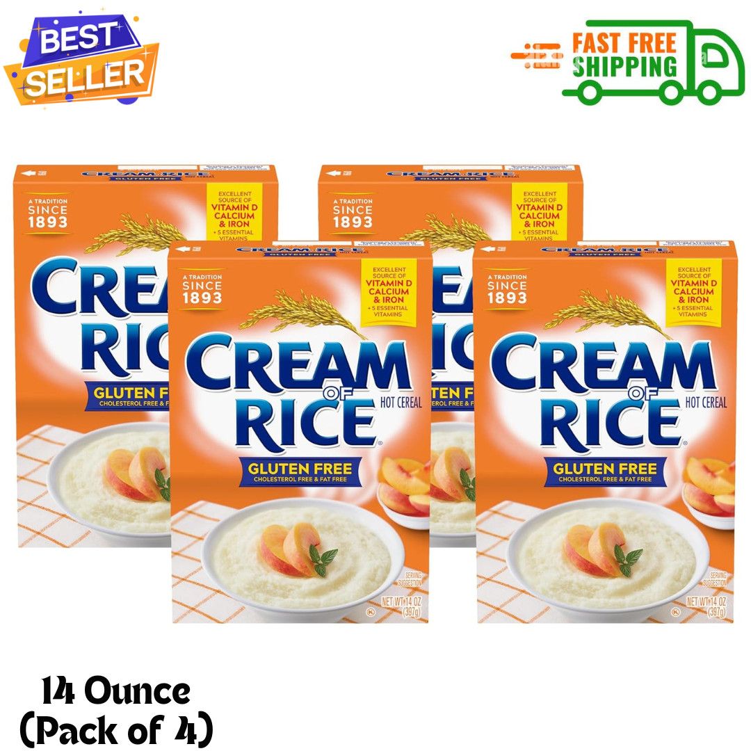 Cream of Rice Gluten Free Hot Cereal, 14 Ounce (Pack of 4) .
