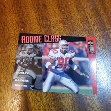 1996 Collector's Choice Football Card #9 Rickey Dudley Rookie. rookie card picture