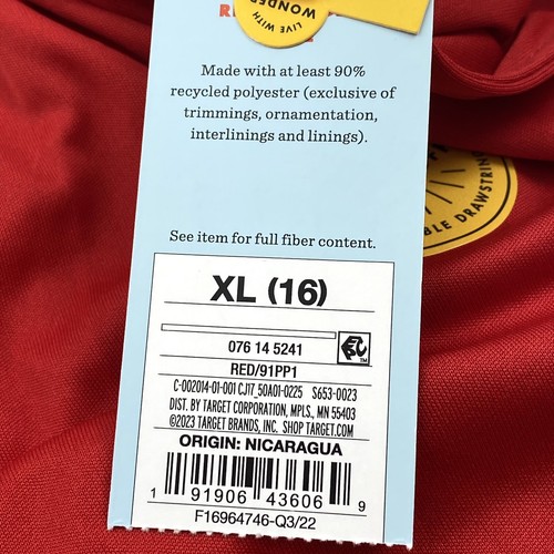 Cat & Jack Boys Size XL 16 Pull-On Activewear Shorts Pockets Red - Picture 4 of 7