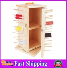 New brothread 93-Spool Rotating Thread Rack–Wooden Organizer for Sewing & Crafts