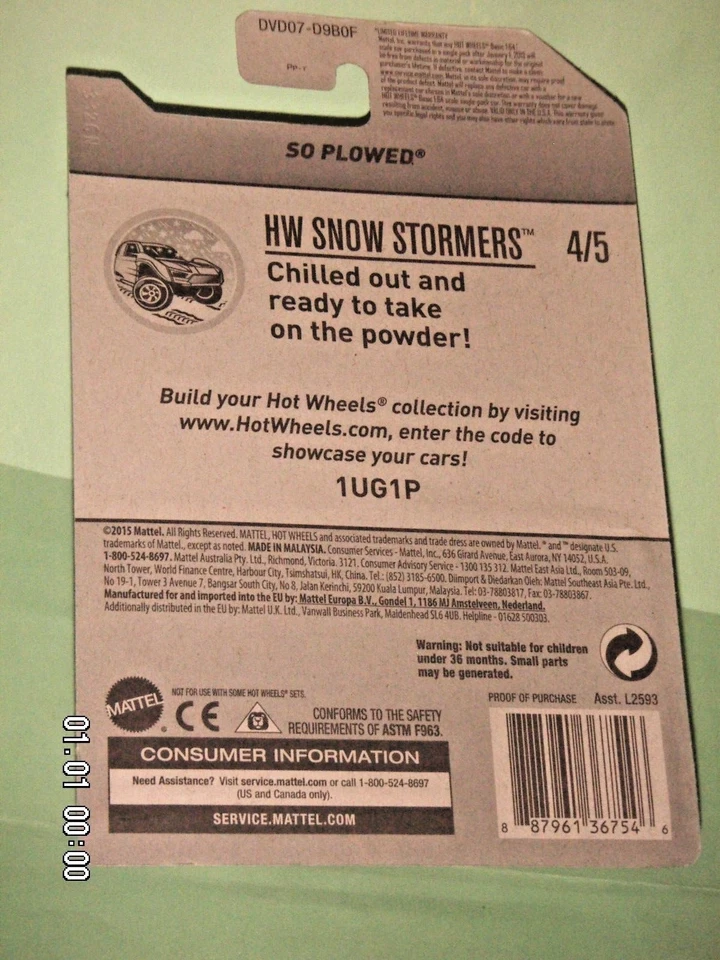 Hot Wheels 2017  Treasure Hunt  So Plowed  HW Snow Stormers  1:64 scale - Image 4 of 4