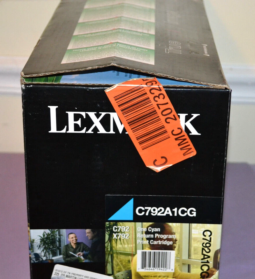 Cartucho de tóner de impresión original Lexmark C792A1CG cian programa de devolución---nuevo sellado Foto 4 de 4