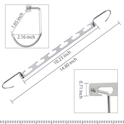 6Pcs Metal Wonder Closet Hanger Organizer Hook Space Saving Clothes Rack USStock - Picture 5 of 10