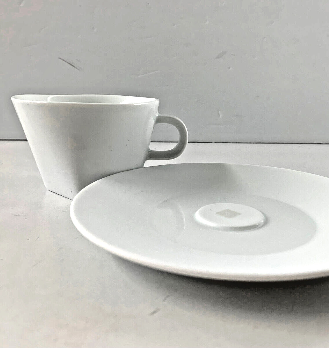 Nespresso Coffee Cup & Saucer Set Big Game White Espresso Latte Cappuccino