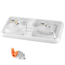 1-6PCS 12V LED RV Interior Ceiling Light Boat Camper Trailer double Dome Frost