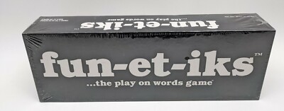 Vintage Fun-et-iks Play On Words Game 1989 Tom Kat Games 2-16 Player NEW SEALED
