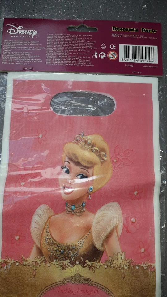 DISNEY PRINCESS - 6 LOOT PARTY BAGS - for girls favours toys — 第 2/3 张图片