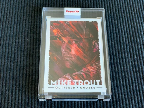 2021 TOPPS PROJECT 70 #724 MIKE TROUT / MIKAEL B *ENCASED ART*  ANGELS