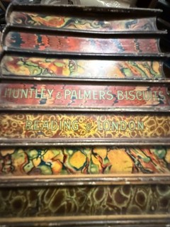HUNTLEY&PALMERS RARE TIN BOOK “READING&LONDON” BISQUIT TIN BOOK SAFE 1920’s
