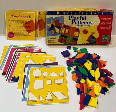 Discovery Toys Playful Patterns Design Activity Foam Shapes Puzzle Cards READ