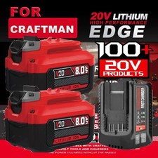 2PACK 20Volt For Craftsman V20 8.0Ah Li-ion Battery CMCB204 CMCB202 or Charger
