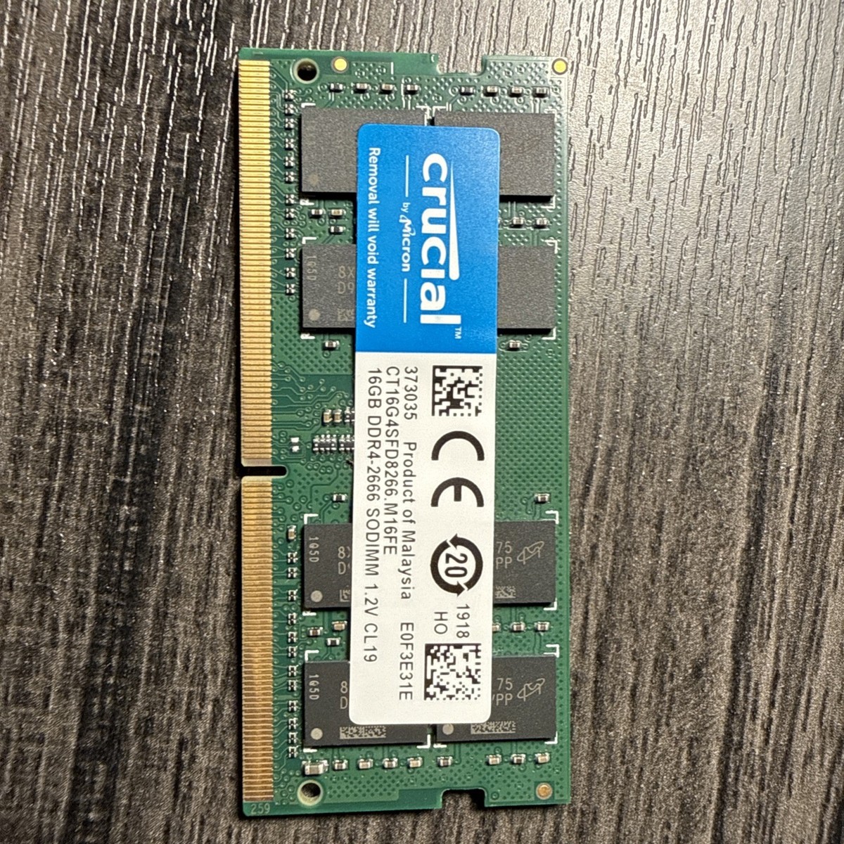 Crucial 16GB DDR4-2666 SODIMM Laptop RAM | Single Stick | Tested