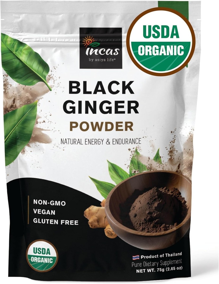 Organic Thai Black Ginger Powder Kaempferia Parviflora Supplement