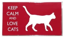 Keep Calm Cats Checkbook Calendar Planner 2 Year 2026 - 27 Vinyl Cover Notepad