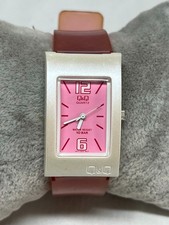 Ladies Q&Q WR 100M Pink Tone Quartz Watch New Battery