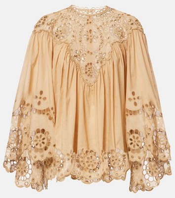 Zimmermann Awaken broderie Anglaise cotton Blouse AU 3 US Large