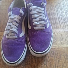 Vans Old Skool Mens Size 7 Women’s 8.5 Purple Suede Skate Shoes Low Top Unisex